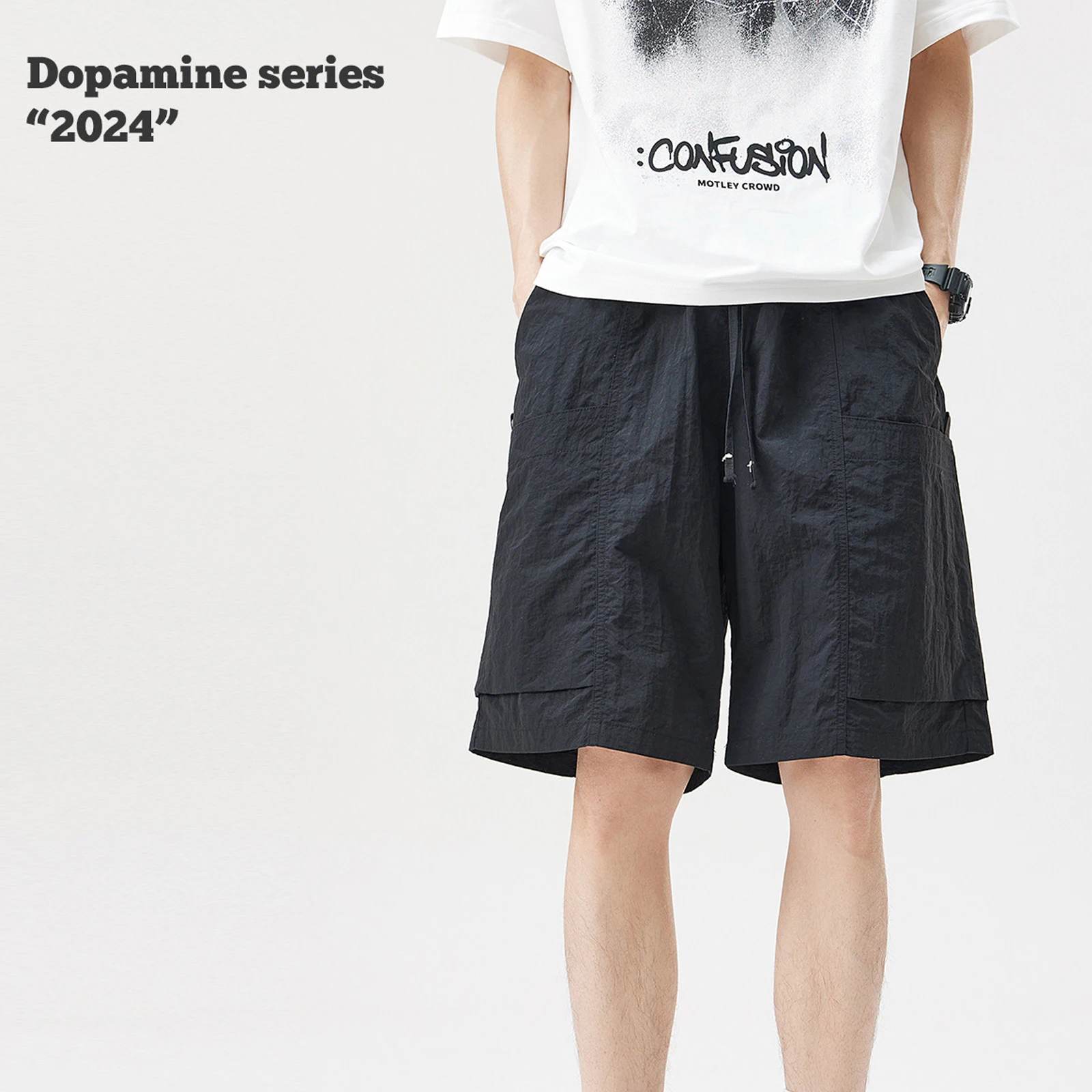 Shorts For Men Unisex High Street Summer New Slit Solid Cargo Pants Y2K Casual Fashion Trend Design High Quality Male Shorts