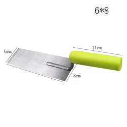 Enhanced Rubber Grip Carbon Steel Plaster Trowel for Construction and Repair Tasks (M)