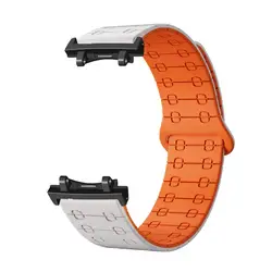 Magnetic Sports Silicone Replacement Watch Strap - Amazfit T - Rex 3 (Starlight Orange)