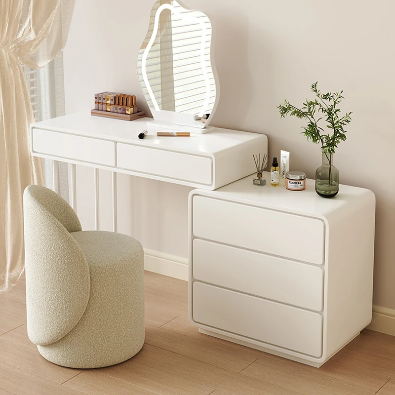 

Bedroom White Dressing Table Desk Set Nightstands Luxury Vanity Tables Makeup Storage Tavolo Da Trucco Garden Furniture LJ50DT