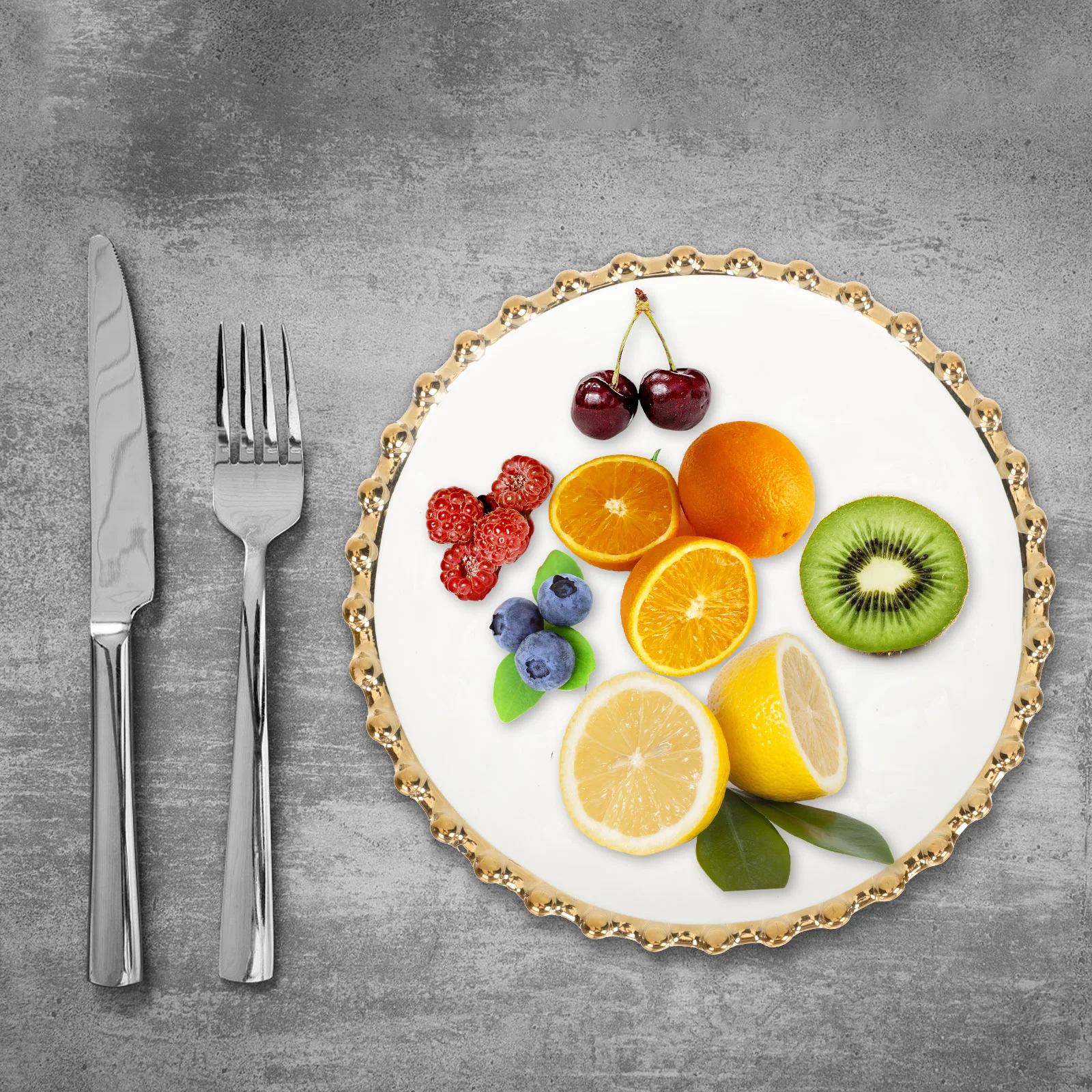 Ceramic Round Breakfast Plate Dessert Plate Salad Appetizer Serving