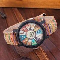 Luxury Wood Grain Turntable Women Quartz Wristwatches Vintage Pattern Leather Strap Watch Korean Student Gift Watch Dropshipping 1