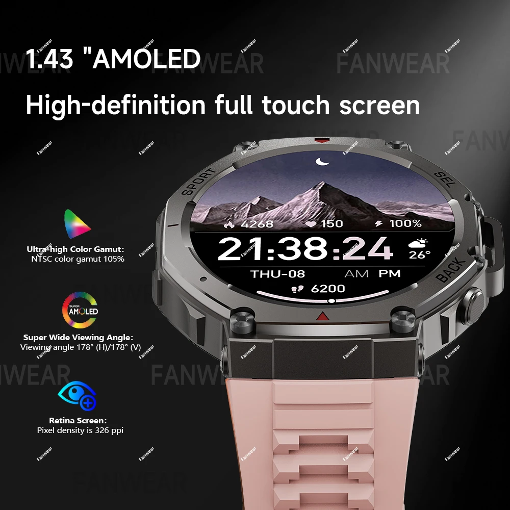 T-Rex 3 المدمج في ثنائي النطاق GPS ساعة ذكية الرجا...