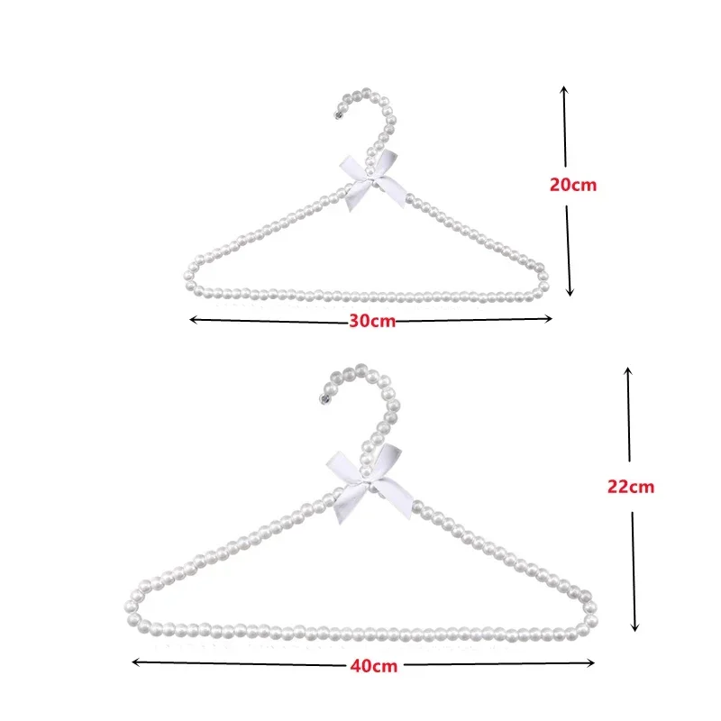 Kit 12 Cabides Pérola Bebê - Organização Berçário Vestidos Especiais