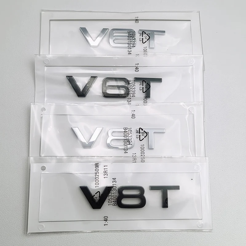3D ABS V6T V8T S라인 로고 S 라인 엠블럼 자동차 펜더 배지 스티커, 아우디 S라인 A1 A2 A3 A4 A5 A6 A7 A8 Q2 Q3 Q5 Q7 액세서리