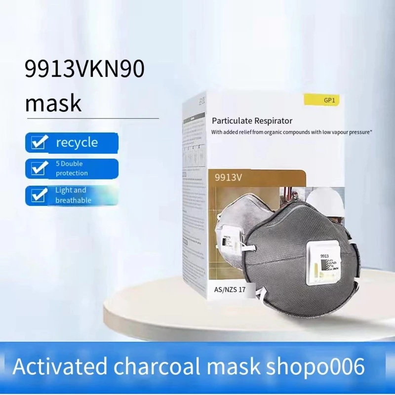 3M 9913V Activated Carbon Mask For Odor Prevention Formaldehyde Prevention Organic Gas Haze Dust Preve