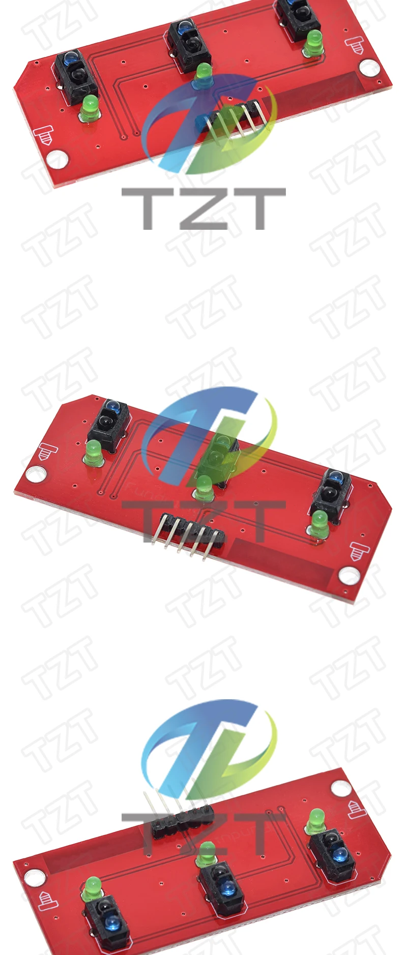 1/3 Stück Infrarot-Reflexionssensor TCRT5000 3-Wege-Tracking-Modul für Linienverfolgung/Hindernisvermeidung für Auto-Roboter-Sensormodule – Detail 3