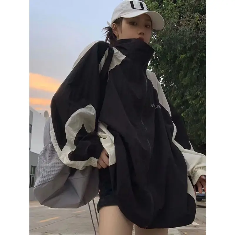 Y2K Color Collision Sunscreen Clothing Women External Wear Spring and Summer New Fashion Sunscreen Outdoor Coat Jacket Women