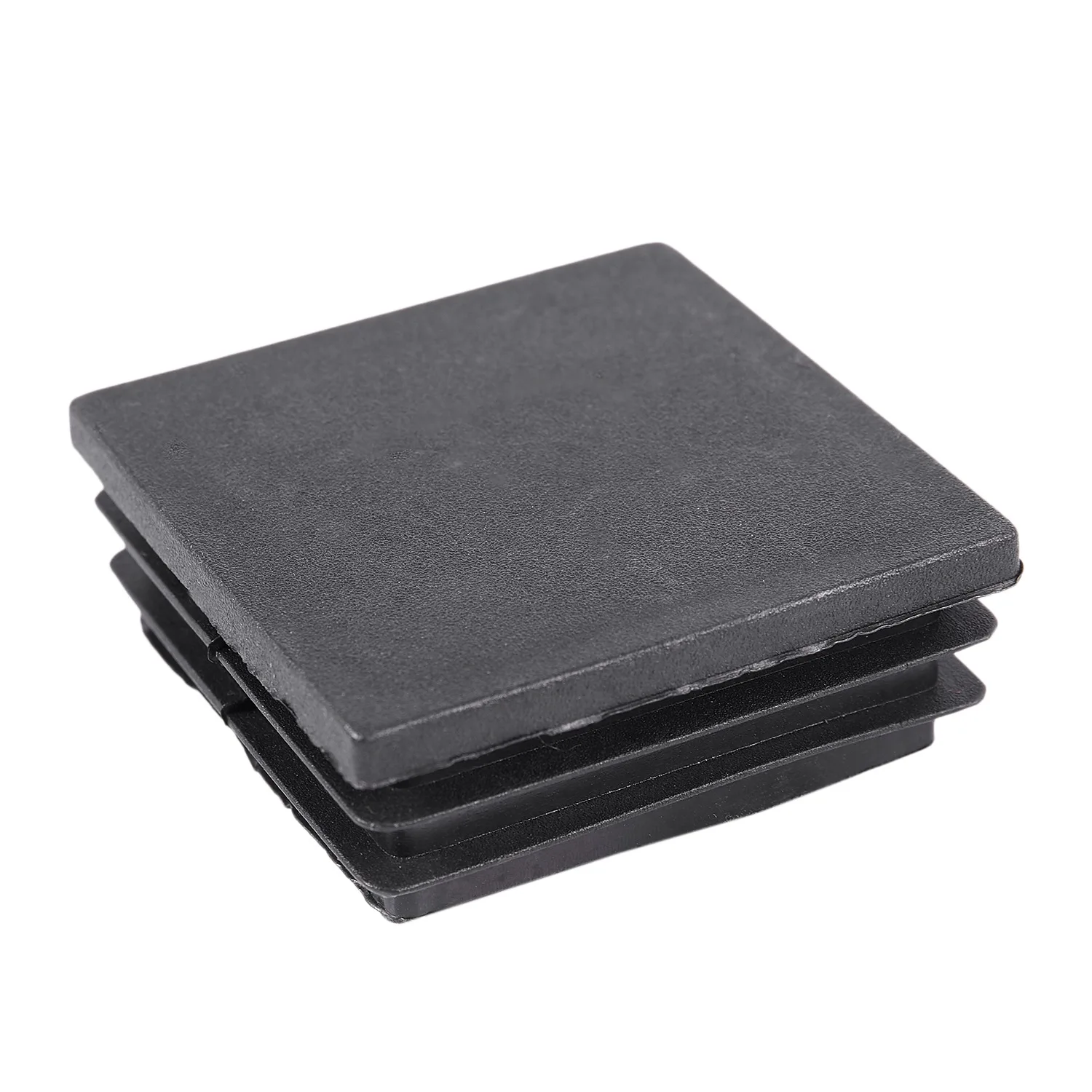 Tapones ciegos de extremo cuadrado de plástico, insertos de tubo de tapa, 12 piezas, 50mm x 50mm