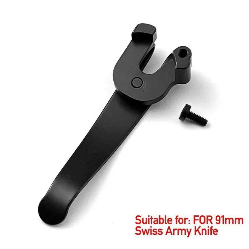 Folding Knife Pocket Knives Camping Knives Pocket Knife Folding Knife Back Clip Steel Deep Carry Pocket Waist Clamp Replacement for 91mm Swiss Army Repair Tool Accessories