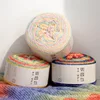 390Meters Rainbow Gradient Color Cake Yarn Organic Cotton Blend Yarn DIY Hand-woven Yarn Crochet Skirt Shawl Lace Line 4