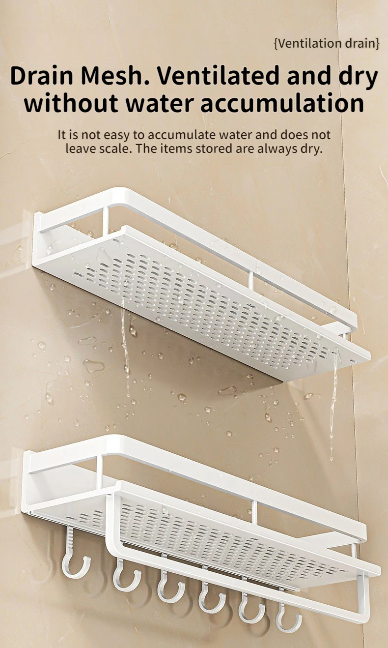 white corner shelf bathroom rack shelf organiser toilet organiser shampoo rack Kitchen storage rack 6