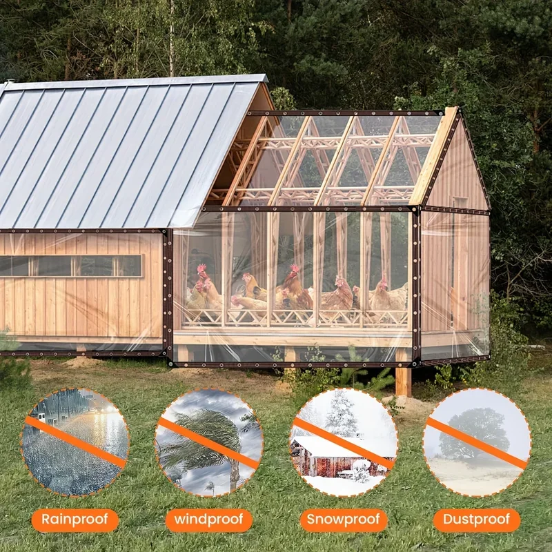 Rainproof Cloth Transparent multifunctional PE waterproof tarpaulin balcony outdoor windproof plastic cold prote