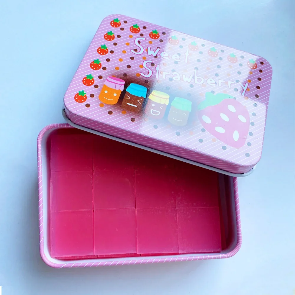 48 Pieces Diamond Painting Red Sticky Wax Glue Clay for Diamond Pen and 1 Pieces Tin Box 5D DIY Painting Tool