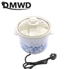 DMWD electric 140w Slow Cookers mini mechanical timer control stew foods Ceramic liner Blue and white porcelain color 1.5L 6