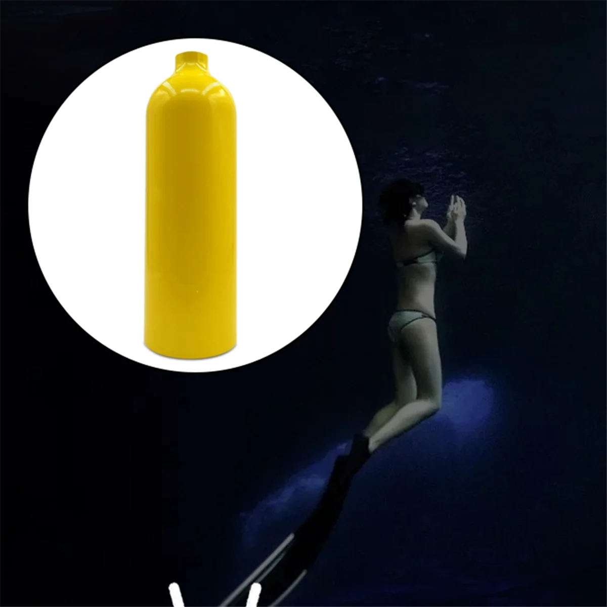 New 20mpa Diving High Pressure Aluminum Alloy Cylinder Outdoor Diving Oxygen Tank,Scuba,Scuba Equipment,1L