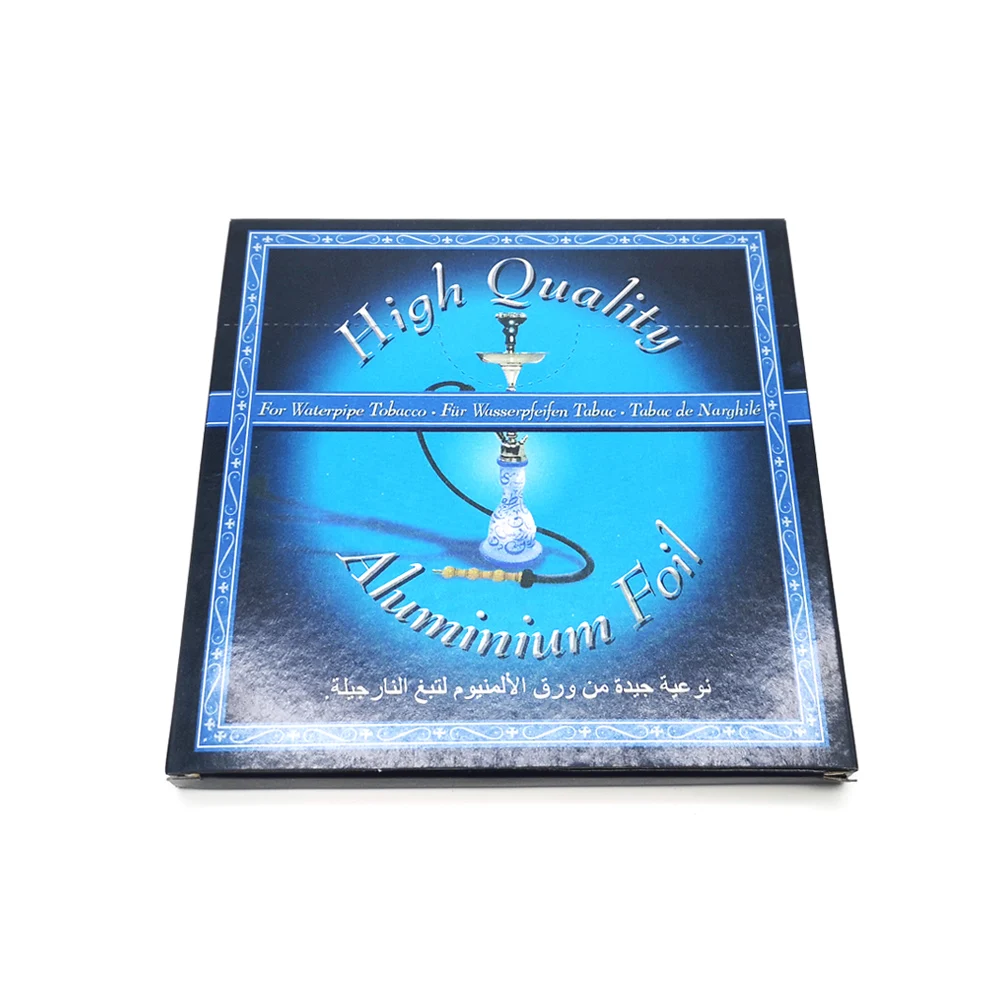 LOMINT Blue Color Box Hookah Aluminum Foil Paper With Hole Fully Holed Diameter 12cm Thickness 0.02mm 0.03mm 5