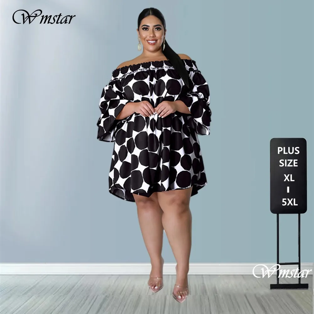 Wmstar Plus Size Dresses for Women Solid Summer Cute Elegant Midi Shirts  Dress Fashion Birthday Outfits Wholesale Dropshipping - AliExpress