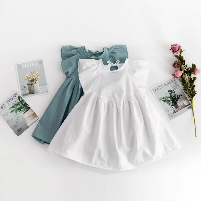 

NewBorn Dresses Baby Girl Clothes New Born Babies Kids Birthday Party Dress Ribbed Striped Long-sleeve Overalls Children