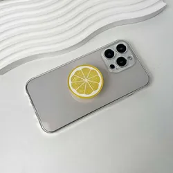 Magnetic & Adhesive Foldable Phone Grip Stand - Fruit Slice Design (No magnet Yellow)