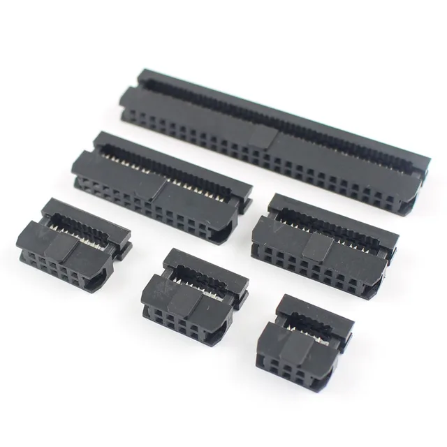 2.0mm Pitch FC 6/8/10/12/14/16/18/20/22/24/26/30/34/40/44/50/60 Pin IDC Female Header Connector For 1mm Flat Cable 1