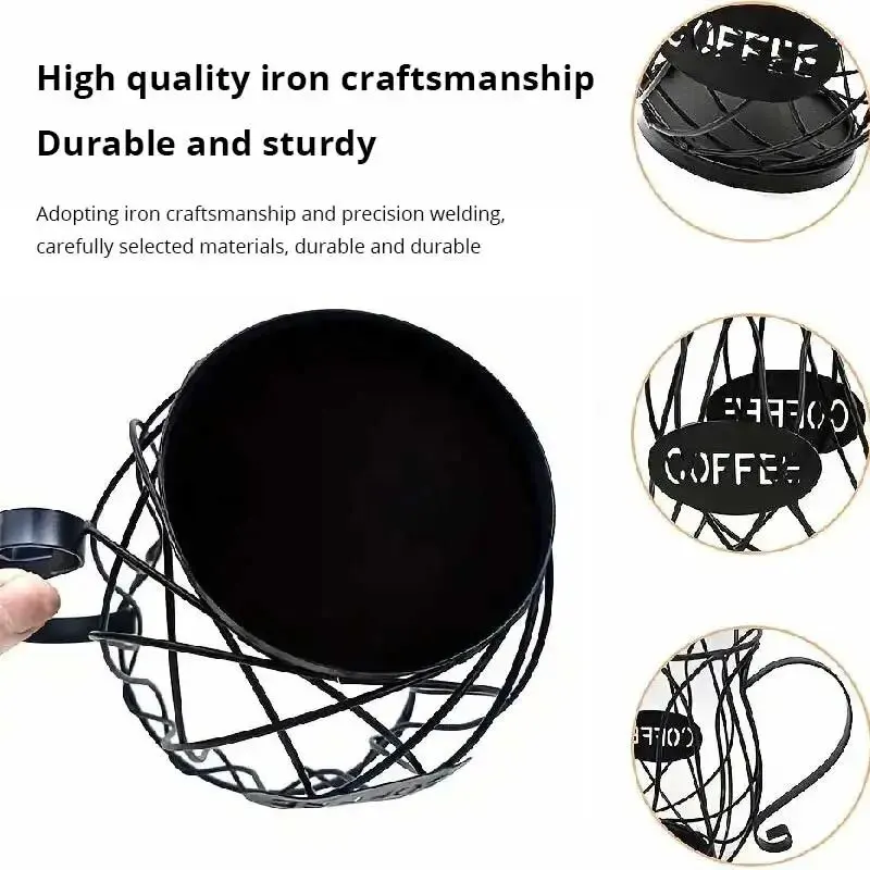 Coffee pod holder 1pc large capacity cup coffee pod organizer creamer container storage cup mug shape