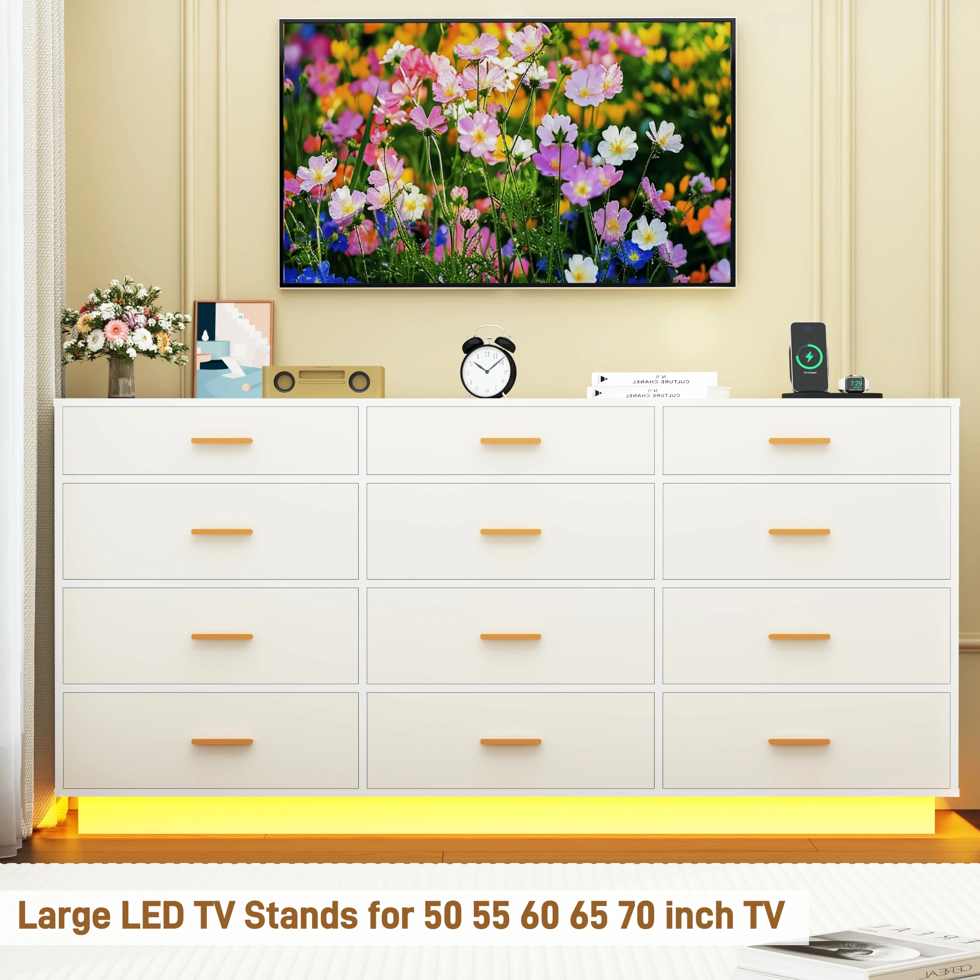 12-Drawer LED Dresser 3
