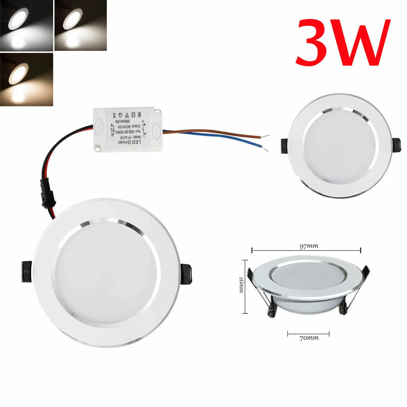 Description Picture 6 of itemLed Downlight 3W 5W 7W 9W 12W 15W 18W Downlights Led Ceiling Light Dc24V Lamp Bathroom Home Mini Decorative Spotlights Recessed