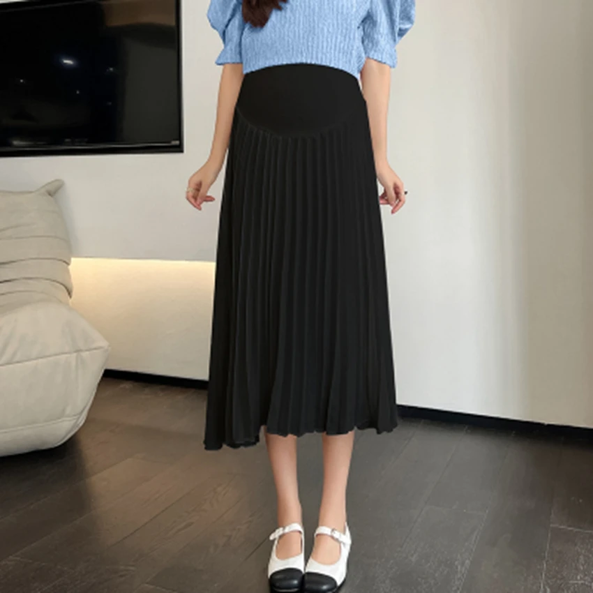 Pregnant women skirts in the summer of thin type of skirt leisure loose the a-line skirt tall waist abdomen dress fashionable