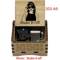 Shake it Off Handmade Wind Up Wooden Music Box for Girlfriend Boyfriend Husband Wife Christmas Gift 1