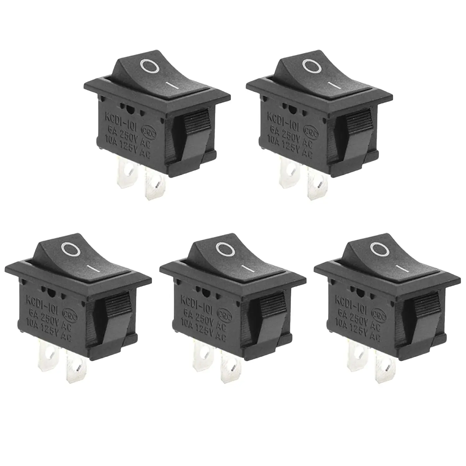 10PCS 12V Rocker Switch On/Off 2 Pin 2 Position SPST Car Auto Boat Rocker Toggle Switch AC 6A/250V 10A/125V