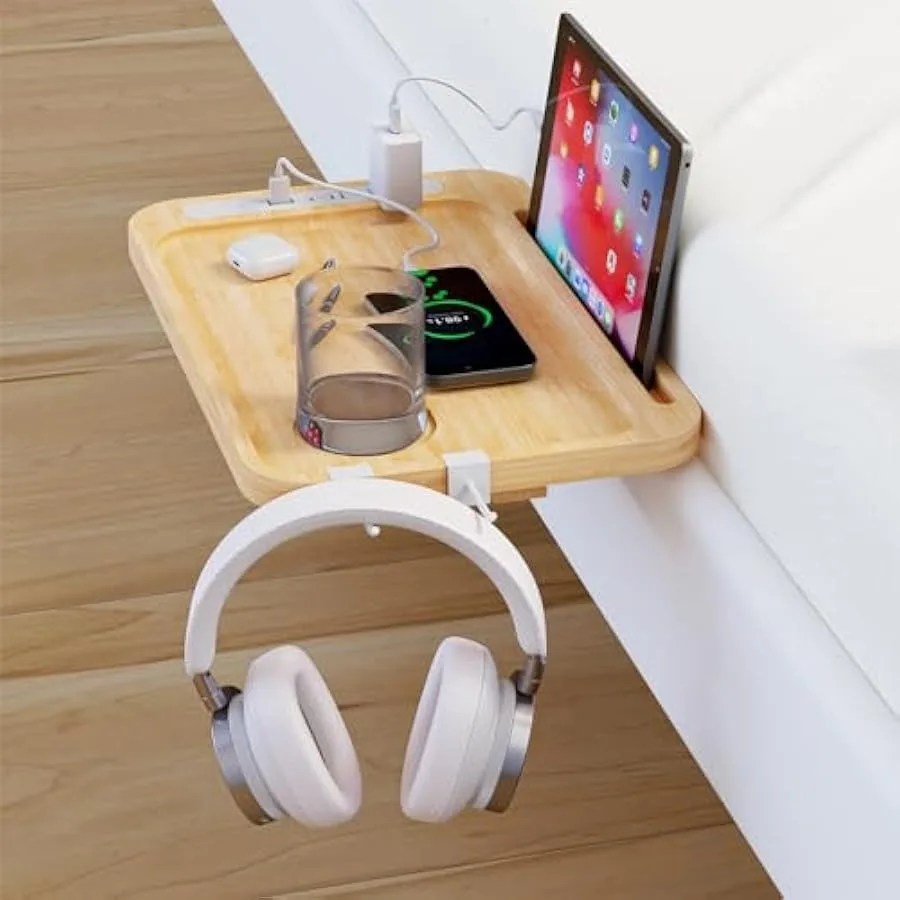 Bedside Shelf Table with USB Charging Port