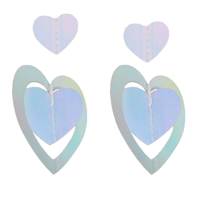 (3-Meter Set) 27mm-77mm Colorful Valentine's Day 3D Love Pattern Decoration Wedding Hanging Home Furnishings Accessory DIY