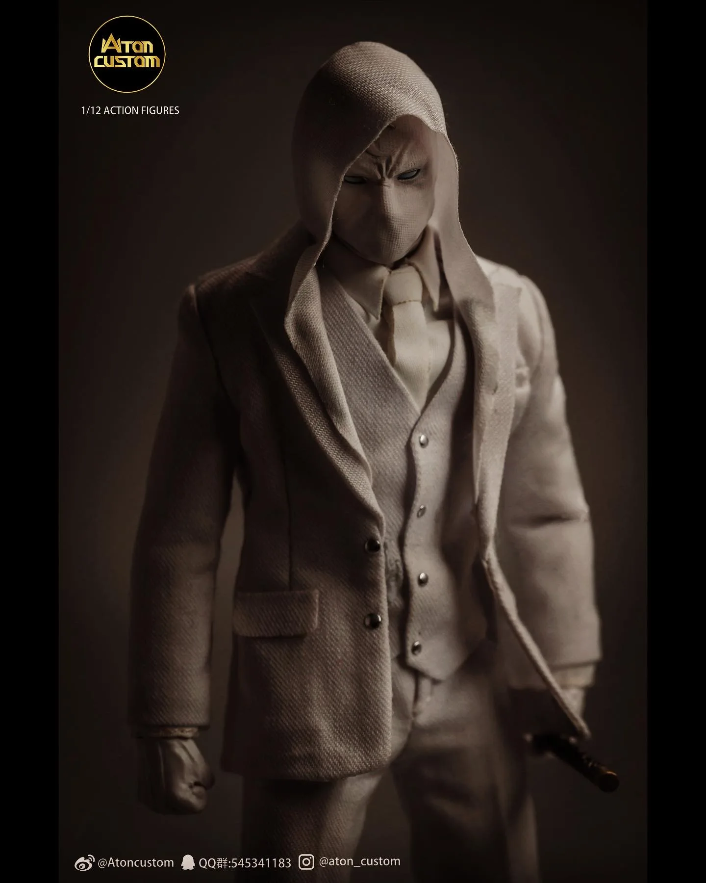 【재고 있음】Moonlight Knight Mr. Night Mr. Knight 1/12 슈트 스타일 Atoncustom 모바일 피겨 모델 완구
