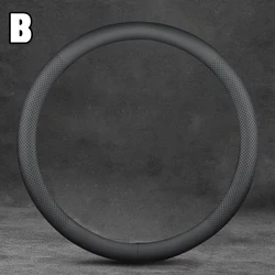 Premium Ultra - Thin Breathable Steering Wheel Cover Wrap - Stylish Car Accessory (B Black)