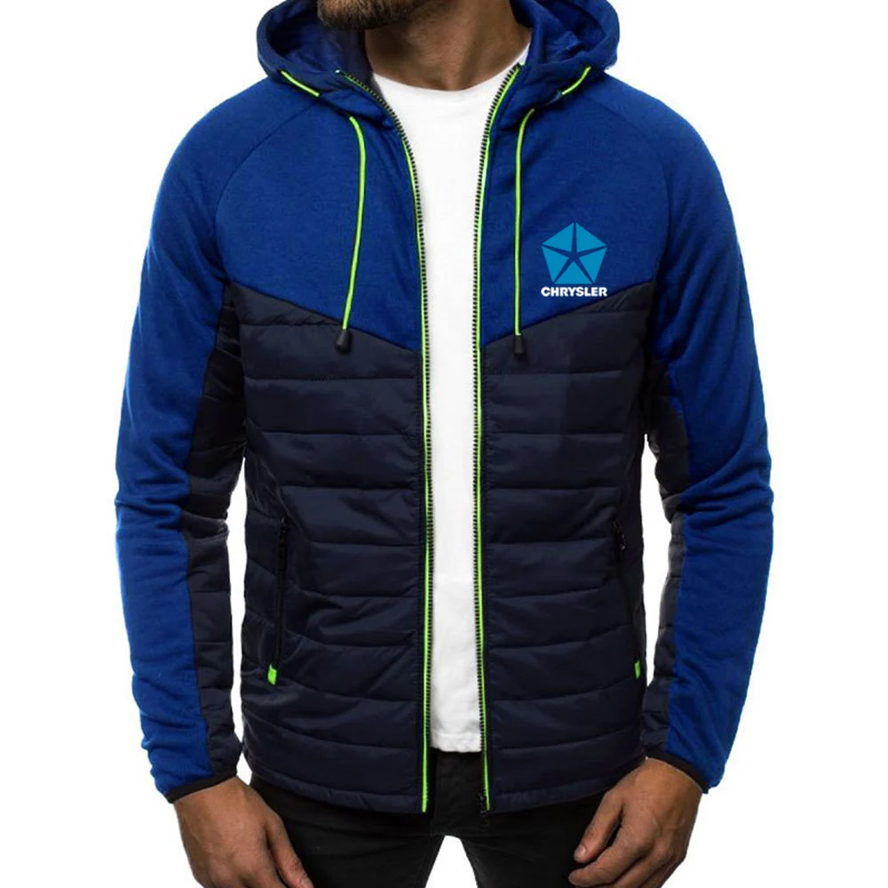 Chrysler 2023 Men's Printing Fashioning Winter Thickening keep Warm Cotton Jackets Zipper Hoodies Casual comfort popular Coat