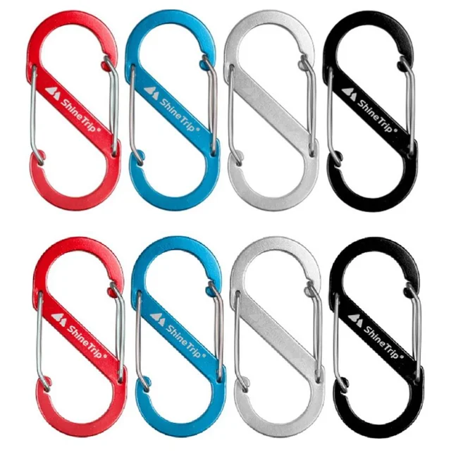 10 Pcs S Shaped Carabiner Double Snap Hooks Small Spring Clips