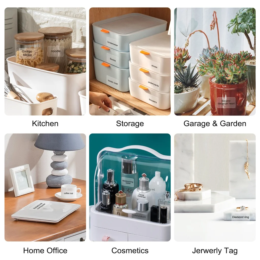 Niimbot D110 D11 Label printer paper Waterproof Anti-Oil Price Label Sticker Transparent Pure Color Label thermal Sticker Paper