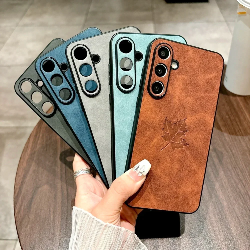 Vintage Maple Leaf Leather Slim Cover Case