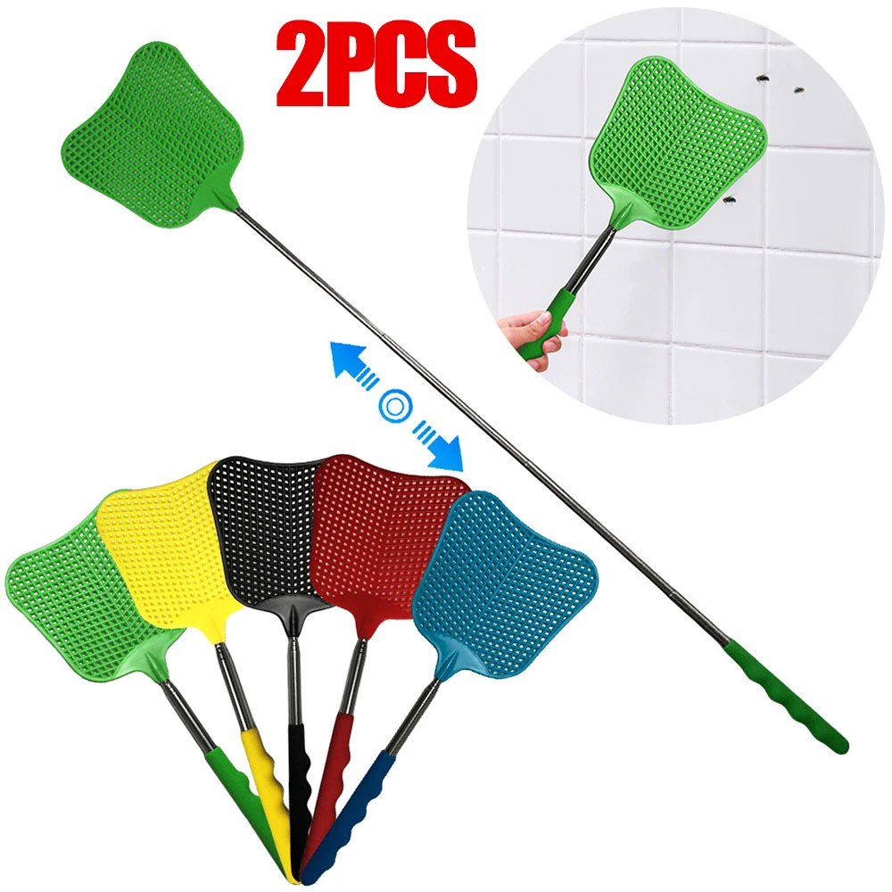 Fly Swatter, 2pcs Telescopic Retractable with Long Pole