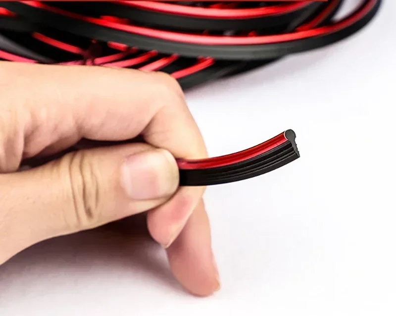 PVC Car Interior Decoration Strip Moulding 5M Red Blue Yellow