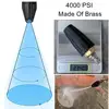360 Rotating Turbo Nozzle Sprayer With 1/4" Quick Connect 4000 PSI High Pressure Washer Cleaner Accessories Brass 2