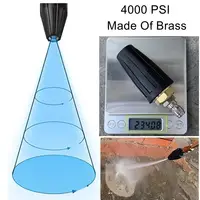 360 Rotating Turbo Nozzle Sprayer With 1/4" Quick Connect 4000 PSI High Pressure Washer Cleaner Accessories Brass 2
