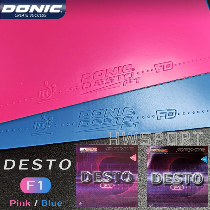 DONIC-DESTO-F1-Table-Tennis-Rubber-Blue-Pink-Non-sticky-Ping-Pong ...