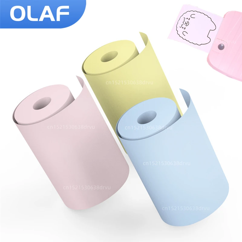 Self-adhesive Paper Sticker Colored Thermal Paper Roll for Mini Printer Kids Instant Print Camera HD Printing