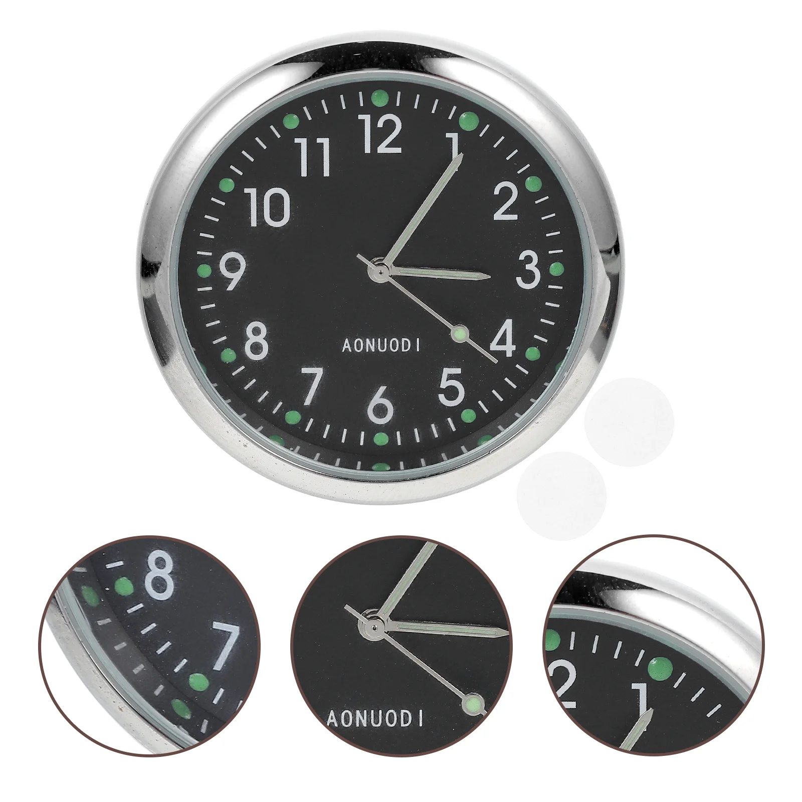 

Car Digital Clock Clocks Simple Metal Decorative Stick on Small Luminous for Sticky