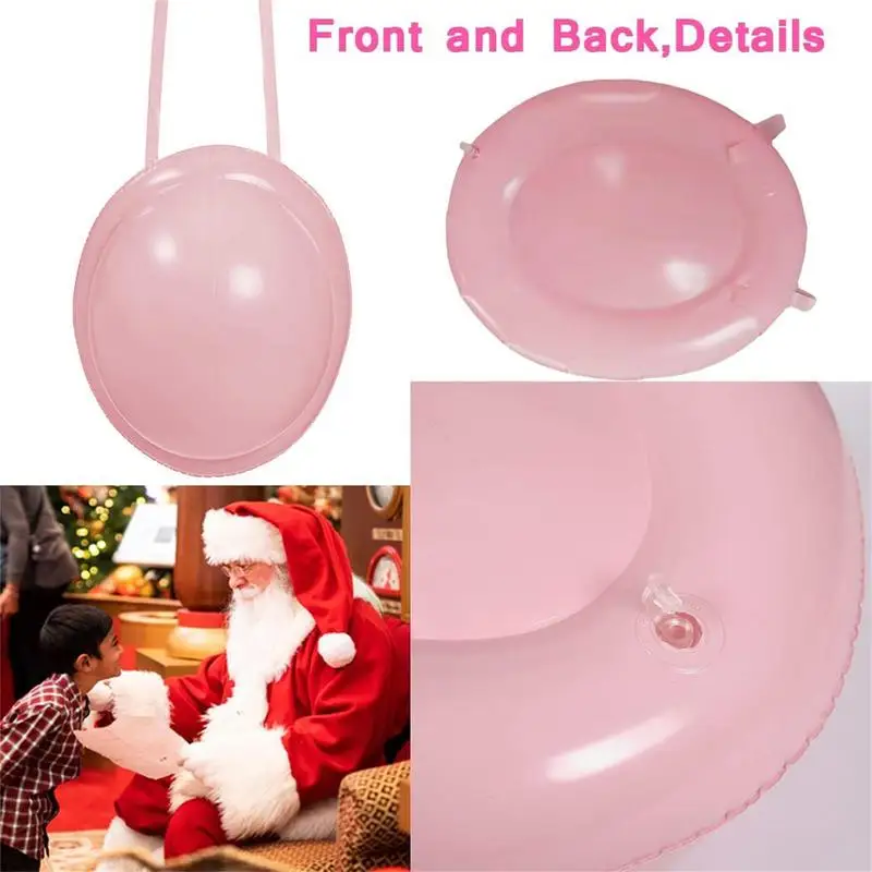 Inflatable Santa Belly Pregnant Funny Fake Belly Pregnant Costume Halloween Cosplay Dress Party for School Performance