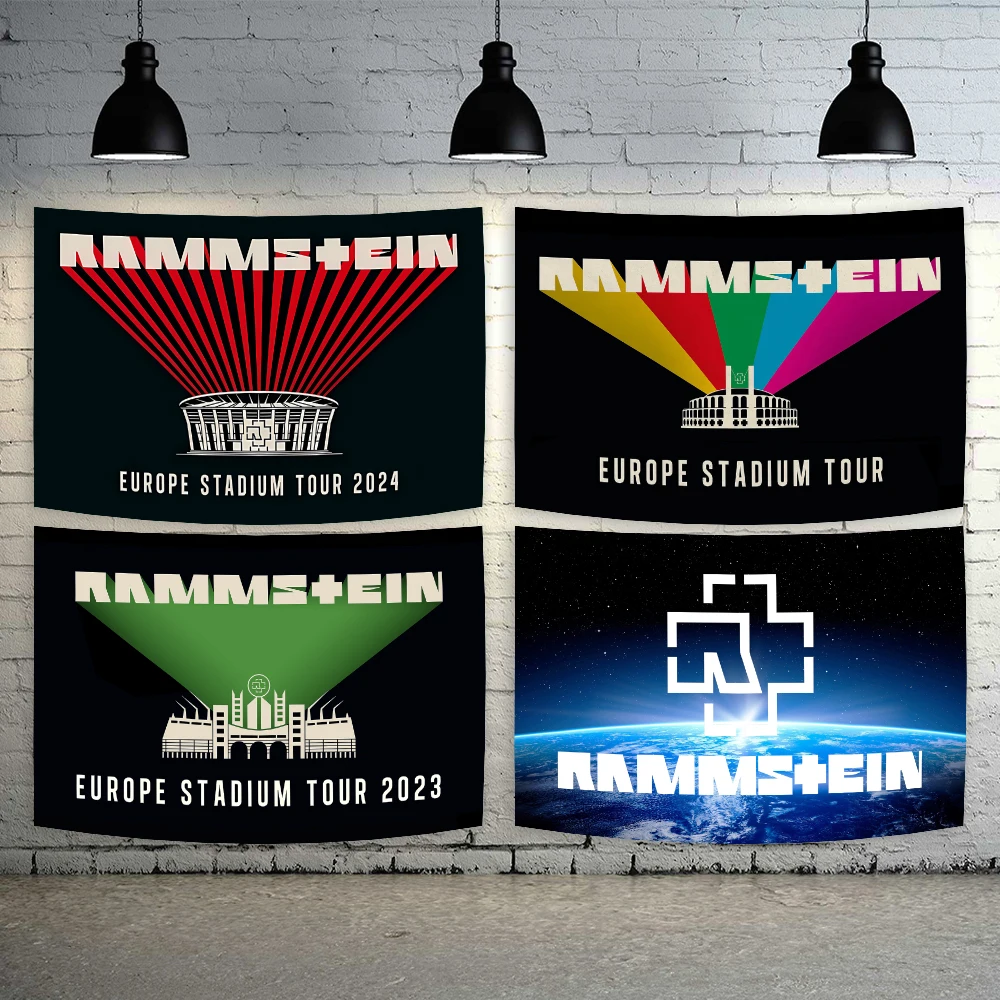 

Тяжелый металлический гобелен рок-группы Rammstes 60x90, украшение комнатных баннеров, музыкальный флаг
