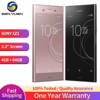 Sony Xperia XZ1 G8341 G8342 4G Mobile Phone 4GB RAM 64GB ROM 5.2" 19MP+13MP 4K Video Octa Core XZ1 Cell Phone 1