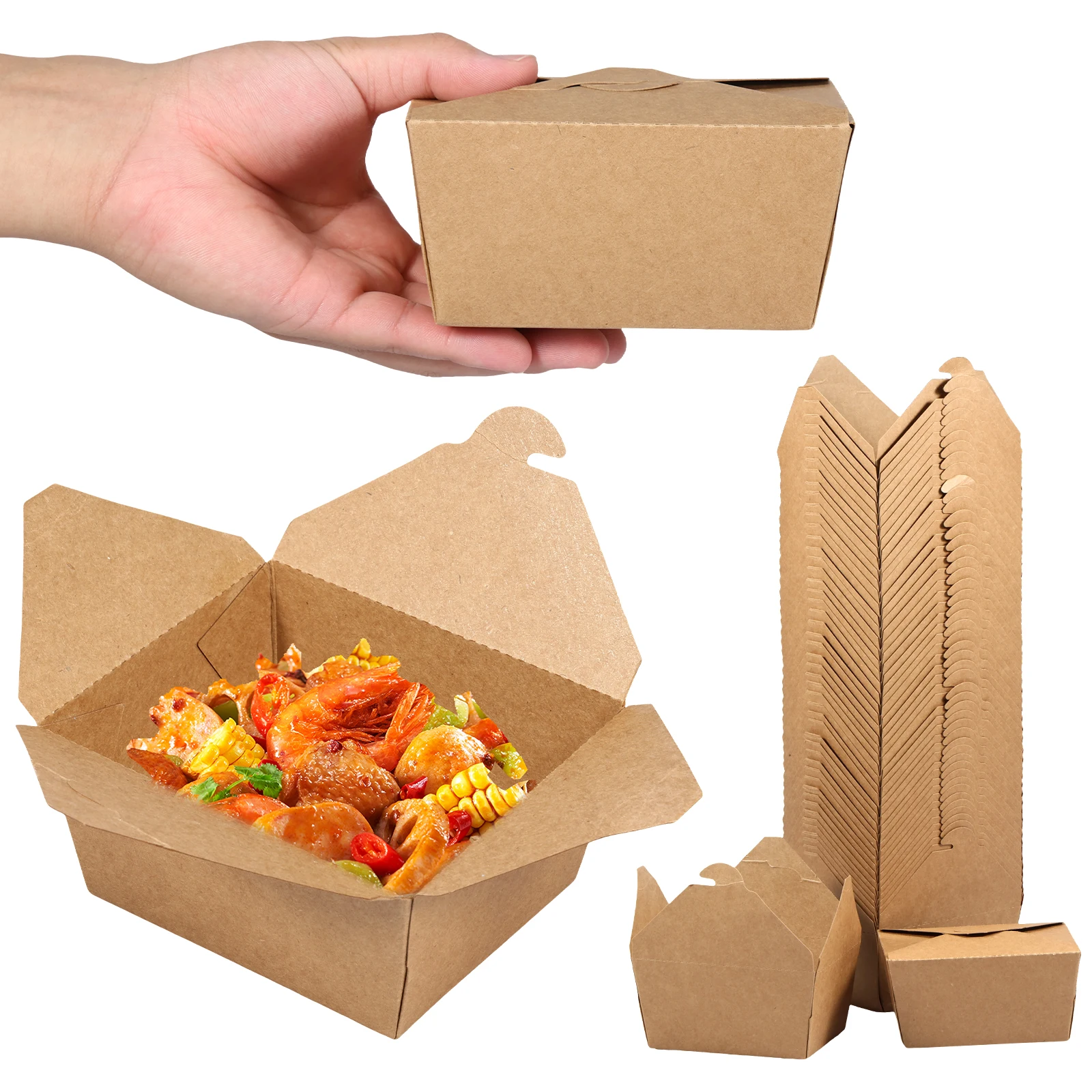 30oz Take Out Paper Food Containers – Greaseproof and leak-resistant boxes for baked go... - UGI Packaging